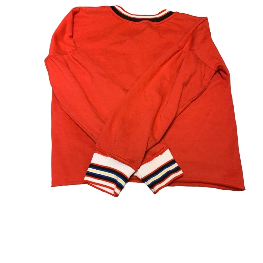 REBECCA MINKOFF Stripe Sweatshirt In Red Size Small - Picture 3 of 6